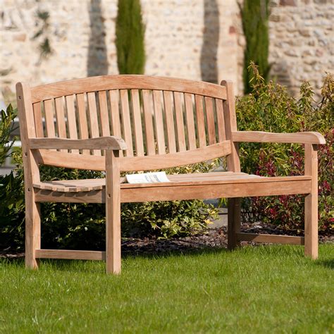 Banc de jardin en Teck brut massif 150cm SUMMER  Chaises / Fauteuils