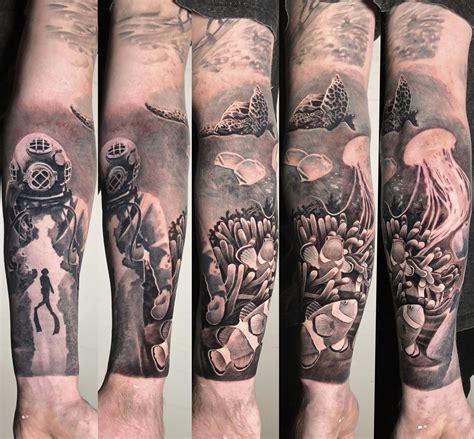 Full Sleeve Tattoo Best Fullsleevetattoos Ocean Sleeve Tattoos Sea