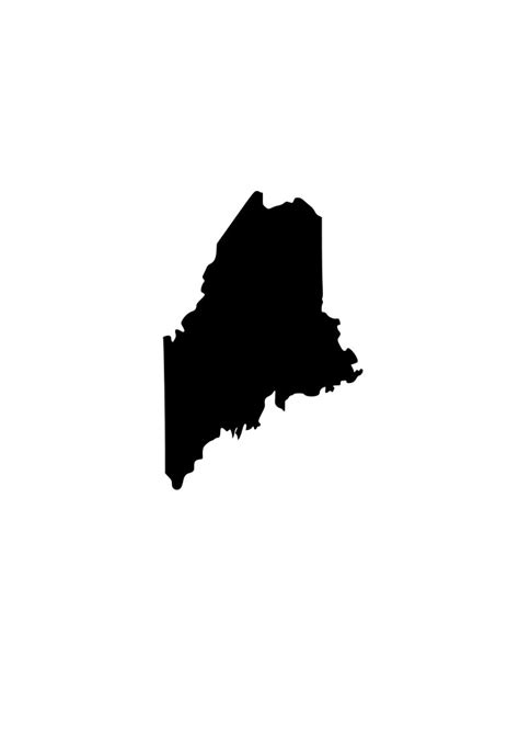 State Of Maine Me Svg Outline Laptop Cup Decal Svg Digital Etsy