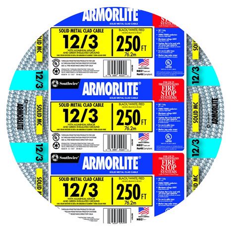 Before wiring or inspection, turn off the power and wait for 15 minutes or more (20 minutes or for drive unit 30kw or more) until the. Shop Southwire Armorlite 250-ft 12/3 Solid Aluminum MC Cable at Lowes.com