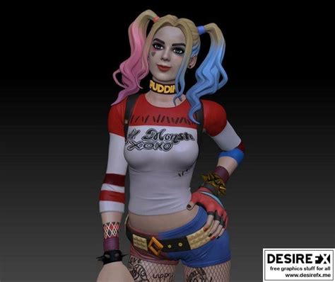 Desire Fx D Models Harley Quinn Statue Statue D Print Model Fanart