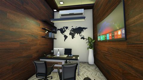 3d Model Small Office Cabin Design Vr Ar Low Poly Cgtrader