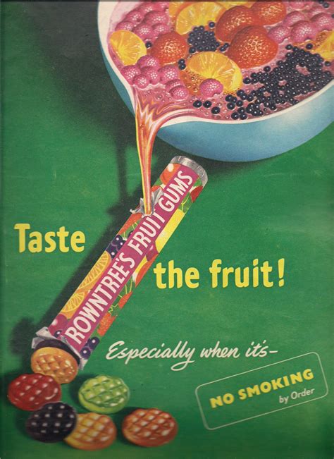 Vintage Rowntrees Fruit Gums Ad Rowntrees Fruit Gums Fruit Gums Fruit