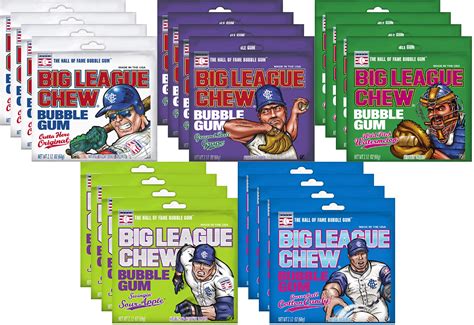 Big League Chew Bubble Gum Variety Pack 5 Flavors Pack Of 20 Buy