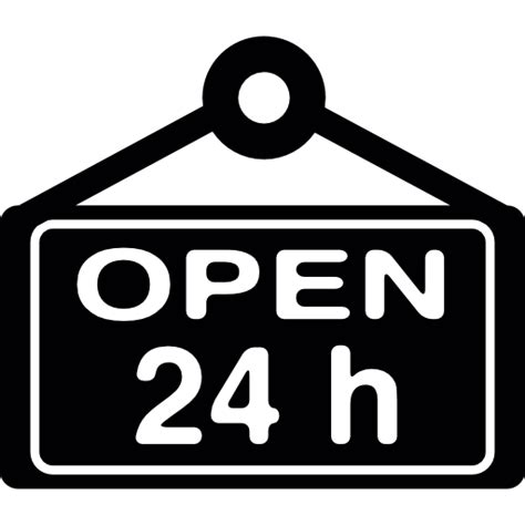 Open 24 Hours Signboard Free Signs Icons