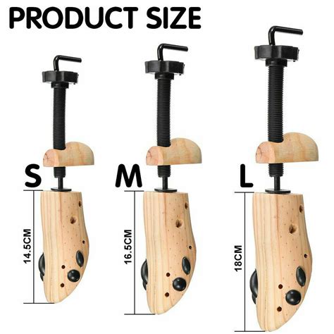 1 Pair 2 Way Wooden Shoes Stretcher Expander Cedar Shoe Tree Unisex