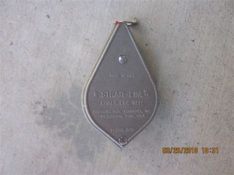 Vintage Strait-Line Chalk Line Reel Plumb Bob American Tool Companies