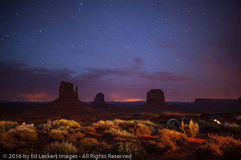 The Mittens From The Campground Monument Valley Arizona Ed Leckert