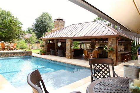 Outdoor Living And Kitchen Space Eclectic Pool Other Metro