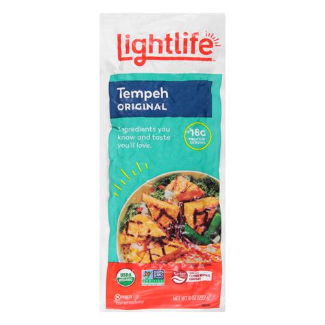 Lightlife Organic Tempeh Original Hy Vee Aisles Online Grocery Shopping