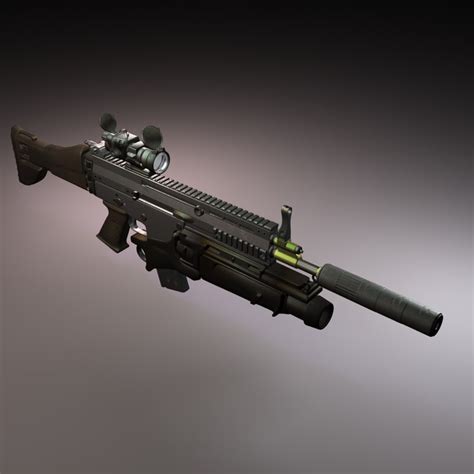 3ds Max Fn Scar L Scar Assault Rifle