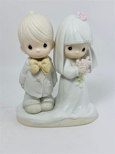 Precious Moments Rotating Musical Figurine Wedding Bride Groom Close To