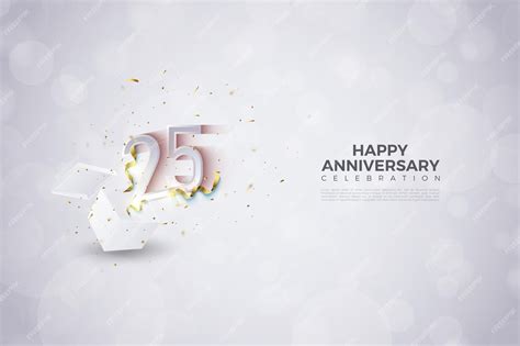 Premium Vector 25th Anniversary Background With Illustration Of
