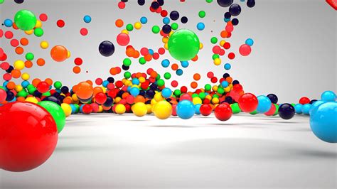 Download Wallpaper 2560x1440 Balls Fall Surface Colorful Hd Background