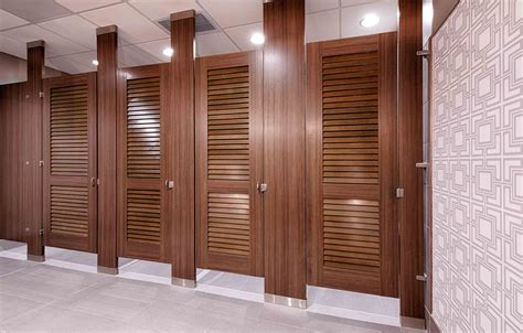 Ironwood Manufacturing Laminate Toilet Partition With Louvered Bathroom