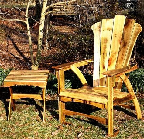 I have never tried to build an of adirondack chair out of pallet wood but i did build a couple from 1 by fir shiplap sheathing that came off of my old house during a renovation and some fir 2 by that i had left over. Reclaimed Pallet Adirondack Chairs | Pallet Wood Projects