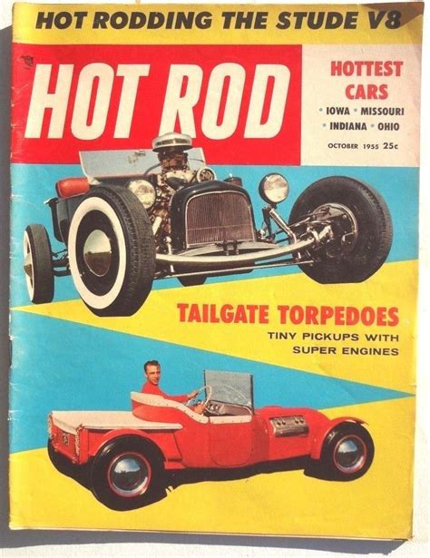 Vtg Hot Rat Rod Car Magazine October 1955 Hot Rod Hottest Cars Iowa
