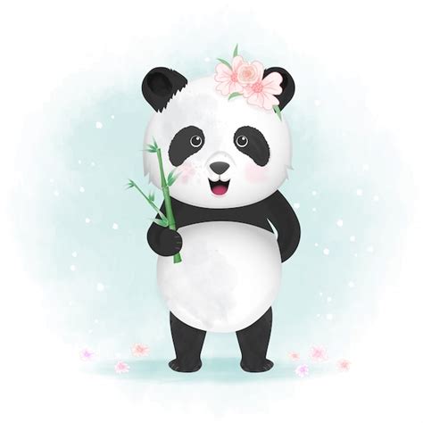 Premium Vector Cute Panda Illustration