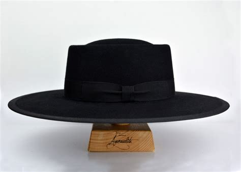 Bolero Hat The Buckaroo Black Fur Felt Vaquero Crown Wide Etsy Canada