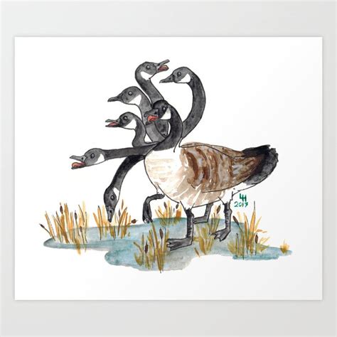 Hydra Goose Art Print By Finaira Society6