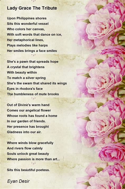 Lady Grace The Tribute Poem By Eyan Desir Poem Hunter