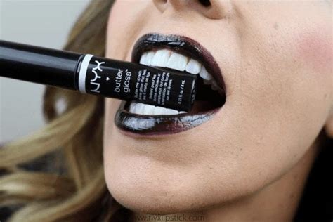 Nyx Butter Gloss Blackberry Pie Black Lipstick Review And My Experience