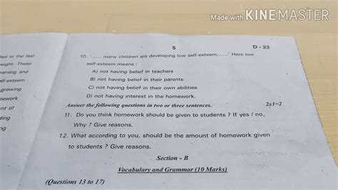9th Class English Final Exam Question Paper Sa2 2019 Free Nude Porn Photos