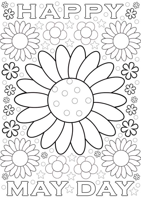 May Day Colouring: Flowers | Rooftop Post Printables
