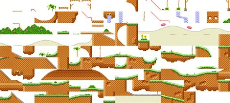 Fileneo Green Hill Act 1 Tile Sheetpng Sonic Retro