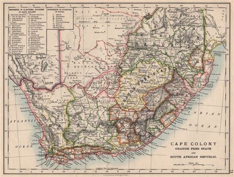 Colonial South Africa Cape Colony Orange River Colony Transvaal 1895