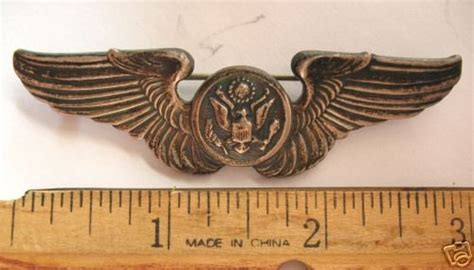Vintage Wwii Air Force Wings Metal Pin War Sterling Nr 28476472