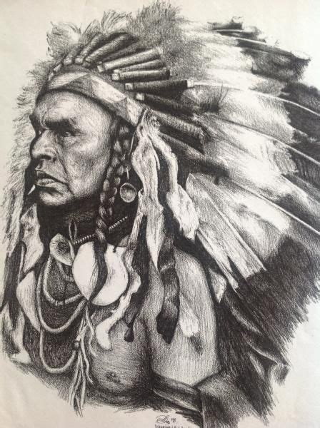 Native American Pencil Drawings Native American Indian Chief Native
