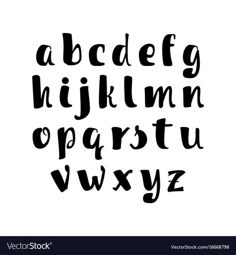 Alphabet Calligraphic Font Unique Custom Vector Image