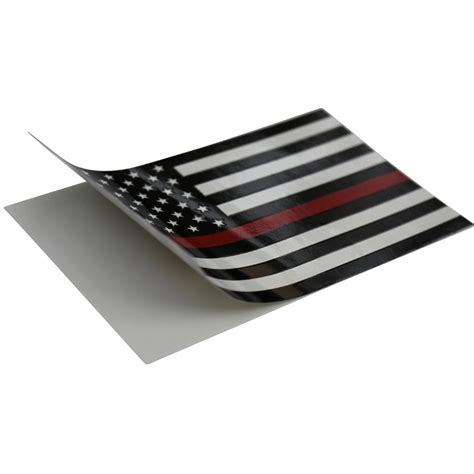 Thin Red Line Flag Decal In Support Of Firefighters And Emts