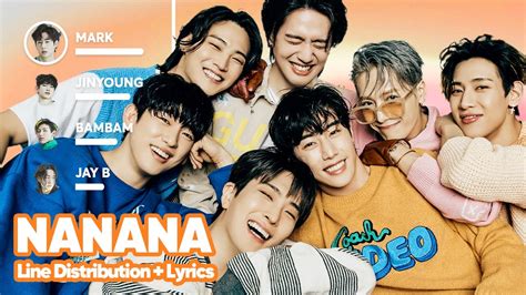 Got7 Nanana Line Distribution Lyrics Karaoke Patreon Requested