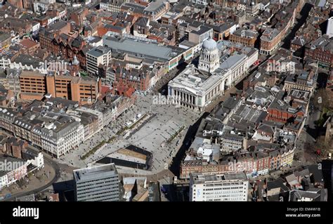 Aerial View Of The Town Hall And Market Square Nottingham City Centre