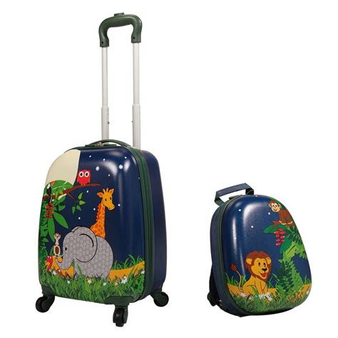 Tobbi 2 Pc Kids Carry On Luggage Set 12 Backpack And 16 Rolling