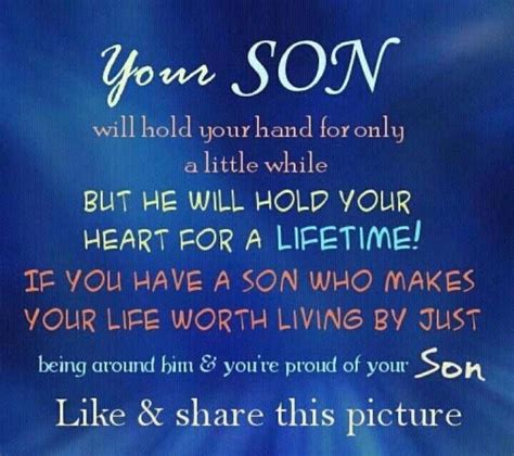 Quotes about love of son. My Coolest Quotes: Your Son Will Hold Your Hand ..... | Sayings | Pinterest | I love, Quotes ...