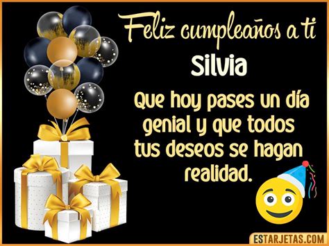 Feliz Cumpleaños Silvia Imágenes  Tarjetas Y Mensajes