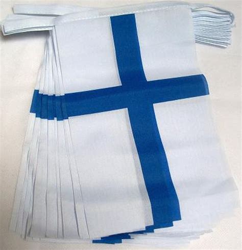 Finland 6 Meters Bunting Flag 20 Flags 9 X 6 Finnish String Flags