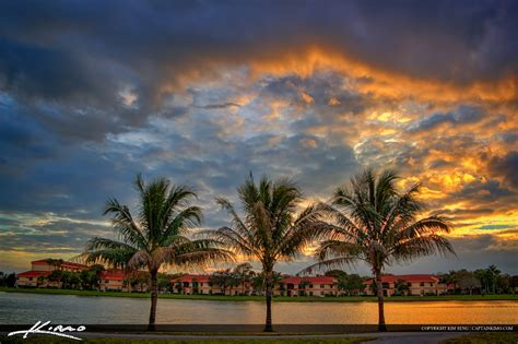 Tradewinds Park Sunset At Lake Coconut Creek Florida Hdr Photography