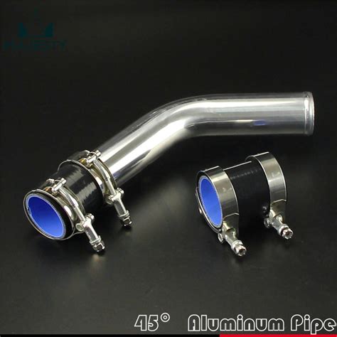 Degree Mm Aluminum Turbo Intercooler Pipe Piping Silicon Hose T