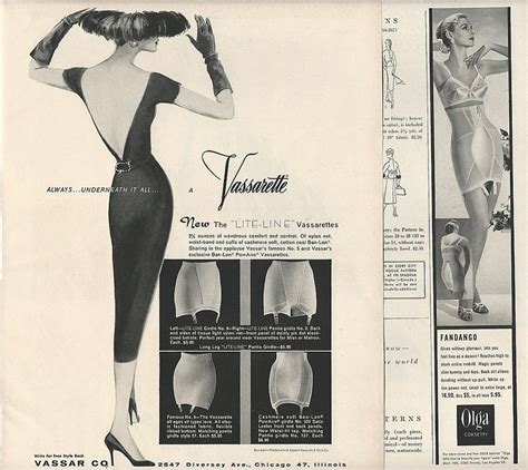 1956 Vassarette Lite Line Girdles Olga Girdle Line 1950