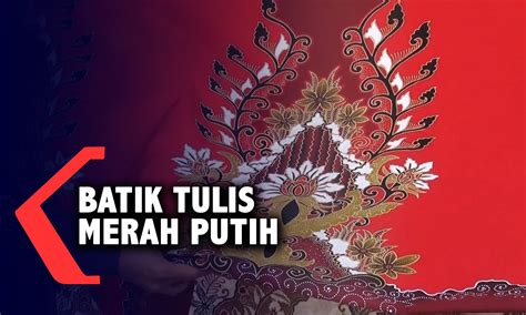 Batik Tulis Dengan Dominasi Warna Merah Putih