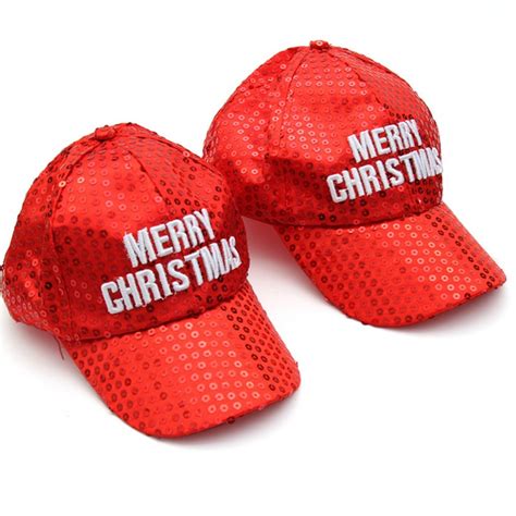 New Year Christmas Hat Printing Letter Merry Christmas Santa Claus Caps