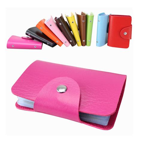 View on amazon(us) the buffway slim credit card holder is a leather wallet suitable for both men and women. Brand New pvc business 24 card case credit card holder with 2 hasps female wallet avoid ...