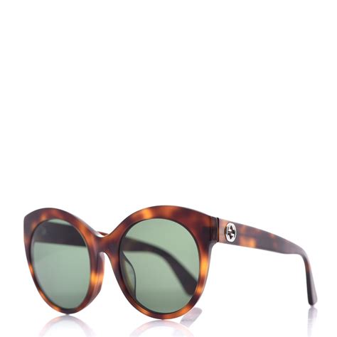 Gucci Round Gg Sunglasses Gg0028sa Tortoise 303680