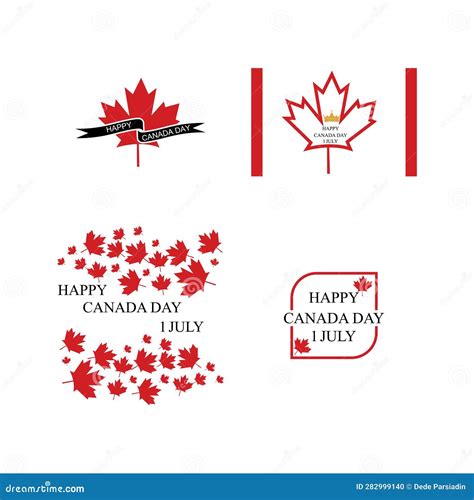 Illustration Anniversary Celebration Canada Day In Maple Leaf Flag Background With Travel