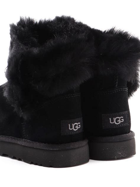 Ankle Boots Ugg Black Classic Fluff Pin Mini Ankle Boots 1105609black