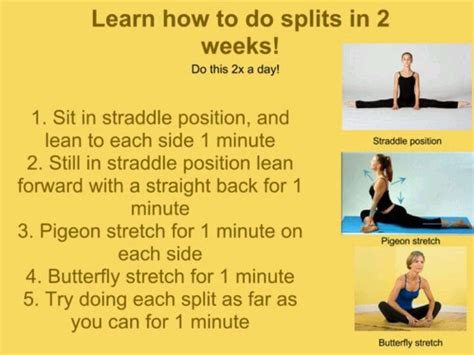 You will want to get started early in the day so that splits it is so easy i am a boy and i learn splits in one day i will teach my firend in school. Do the Splits in a Week or Less | The splits, Awesome and ...